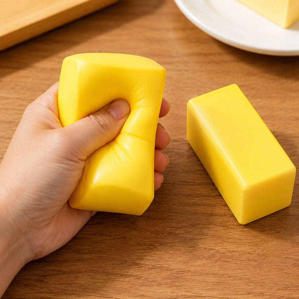 Butter Shaped Squishy Toy - image TOY