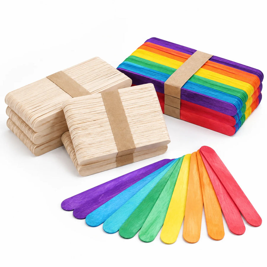Natural Wood Colored Craft Sticks - image WOOD