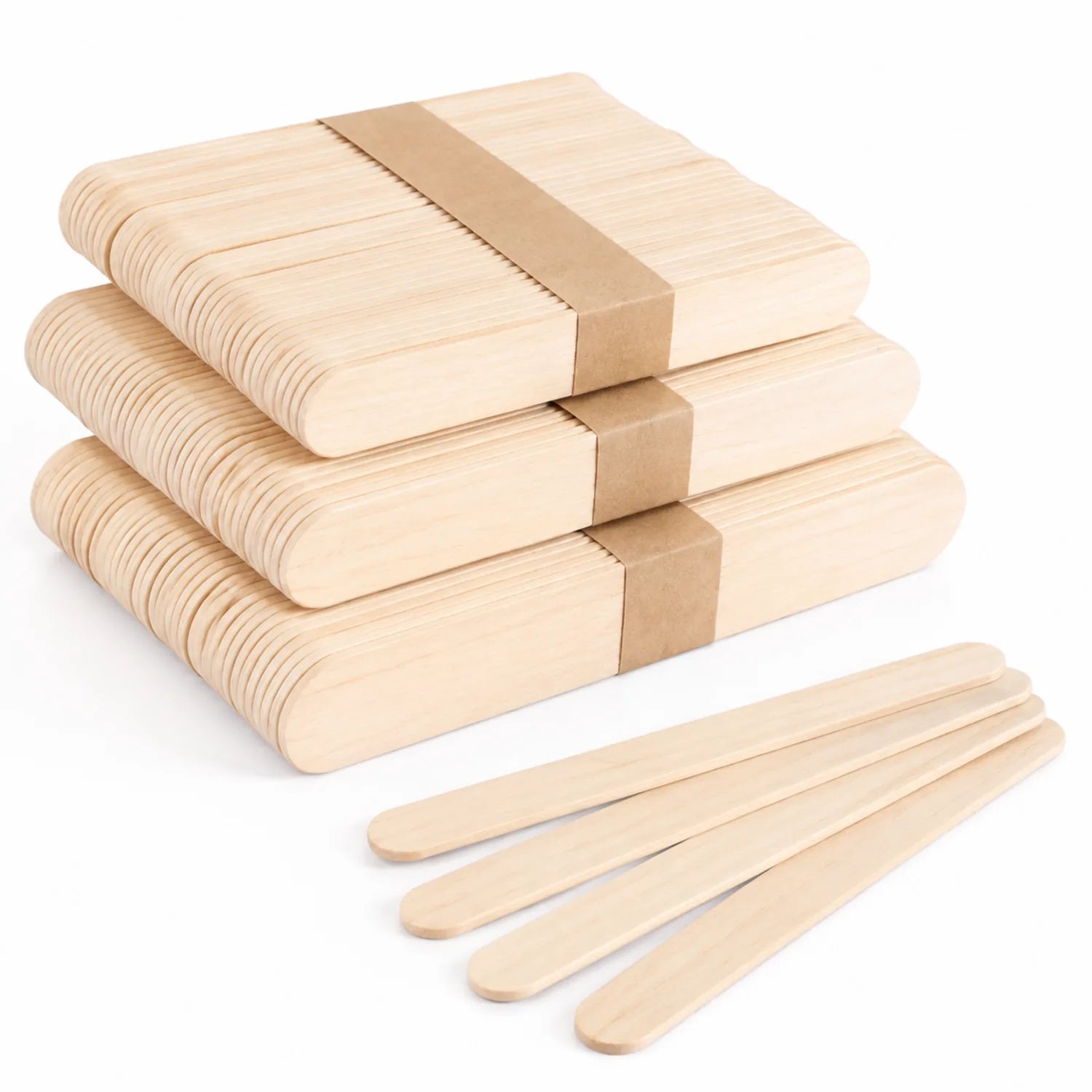 Natural Wood Colored Craft Sticks - image WOOD