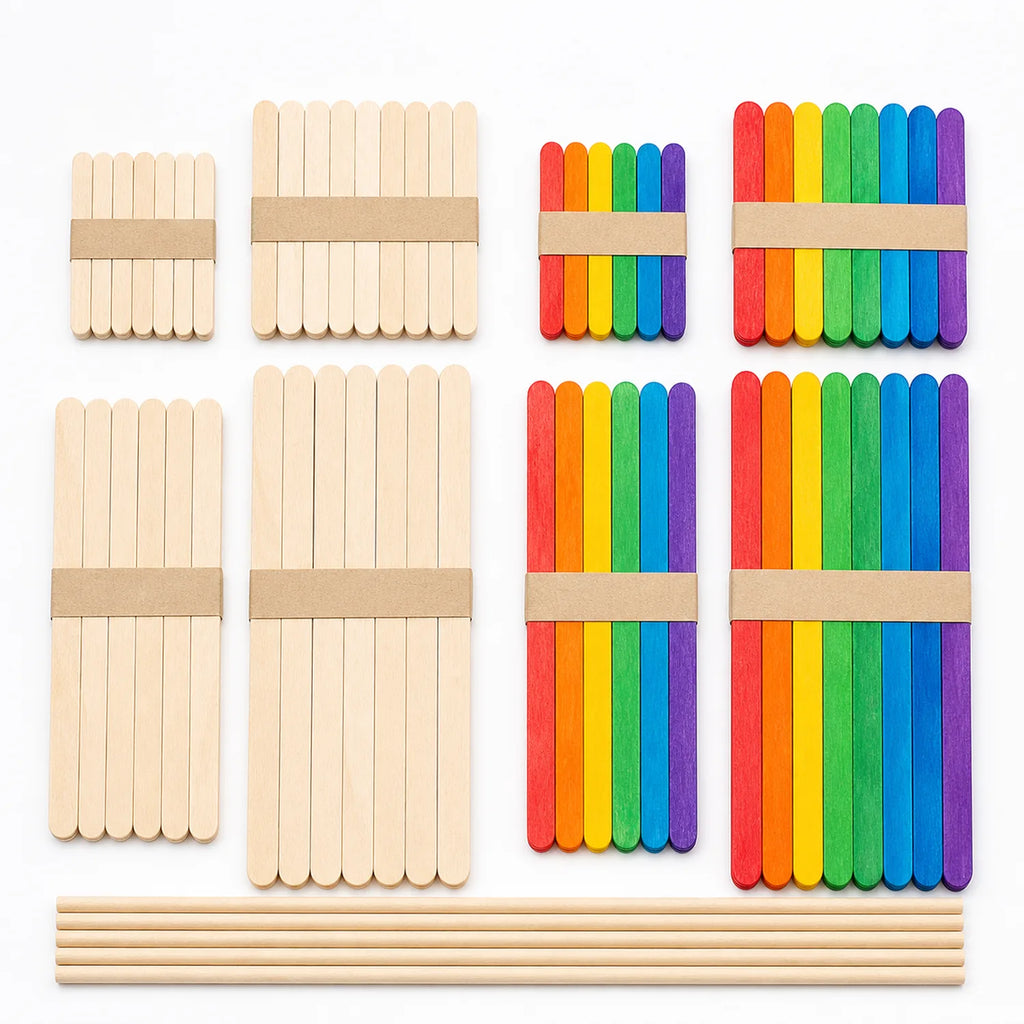 Wood Craft Sticks & Dowels Set - image 03