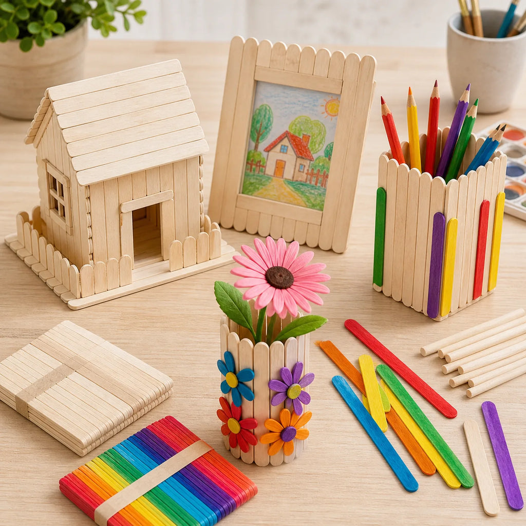 Wood Craft Sticks & Dowels Set - image 05