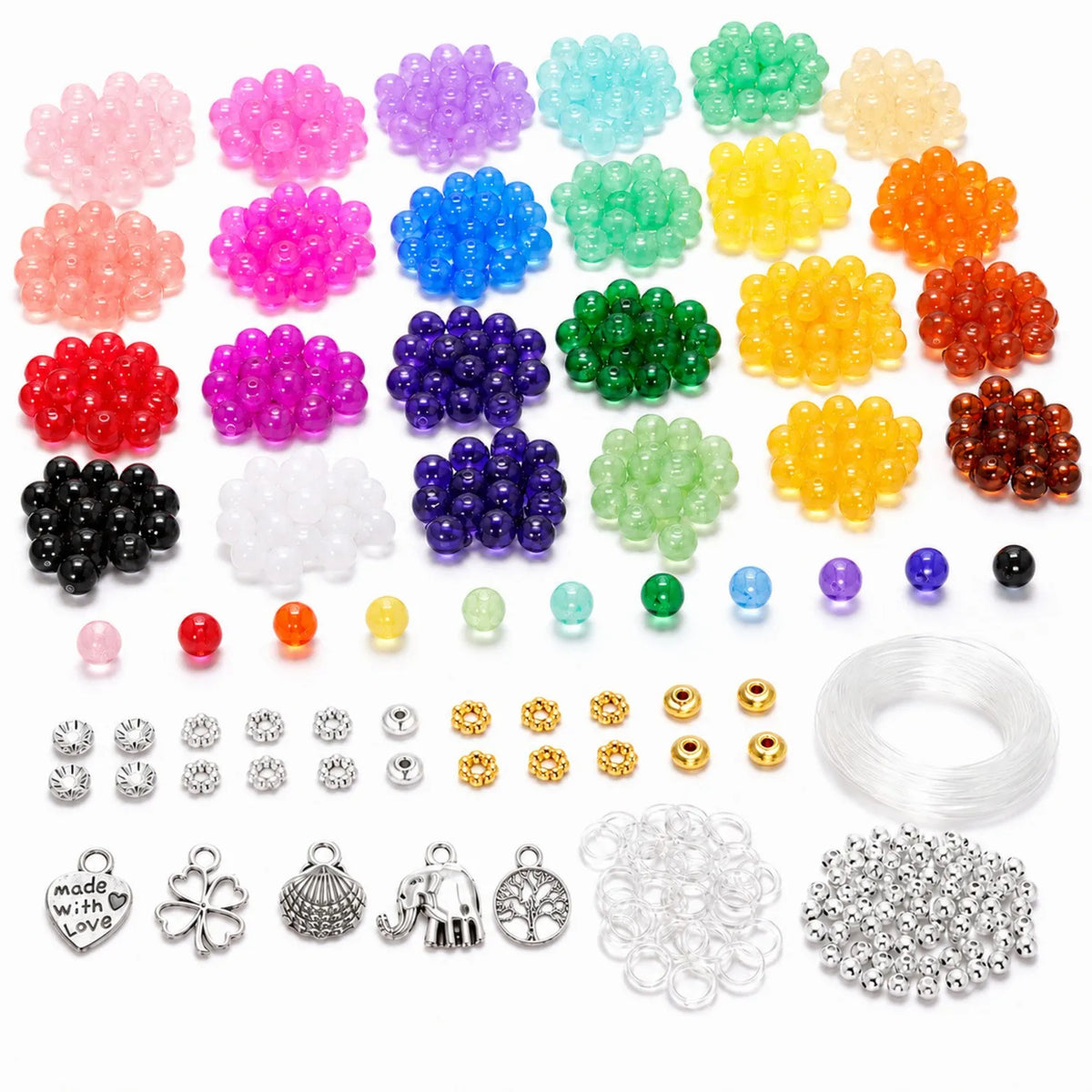 Glass Bead Bracelet Kit - Materials